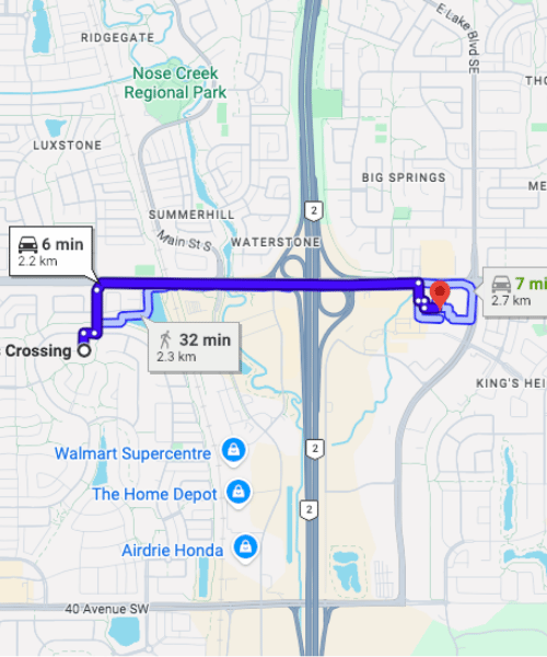 How to Get to Kingsview Dental from Coopers Crossing