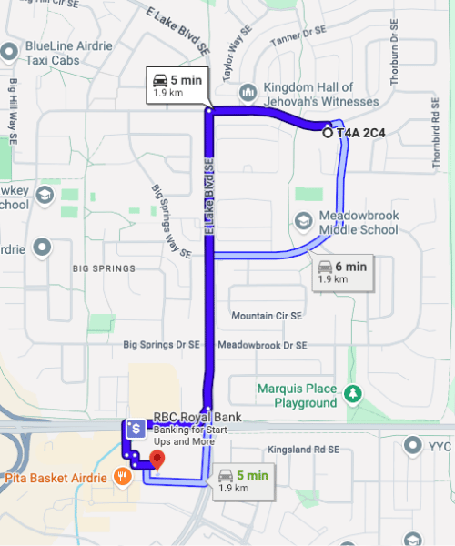 How to Get to Kingsview Dental from Meadowbrook